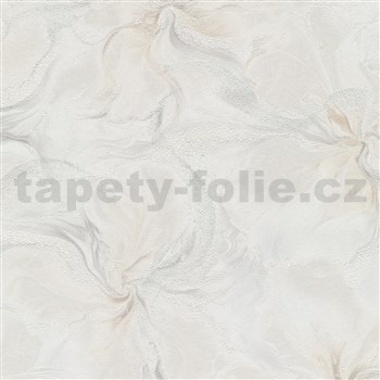 Vliesové tapety na zeď Aurora fusion s třpytkami bílo-béžový