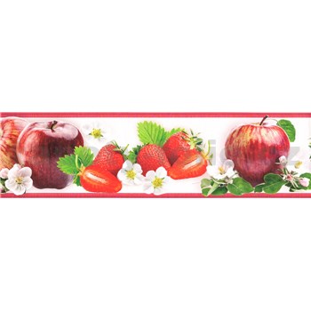 Samolepící bordura ovoce červené 5 m x 8,3 cm - POSLEDNÍ KUSY