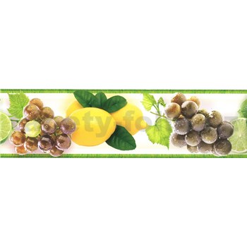 Samolepící bordura ovoce žluto-zelené 5 m x 8,3 cm