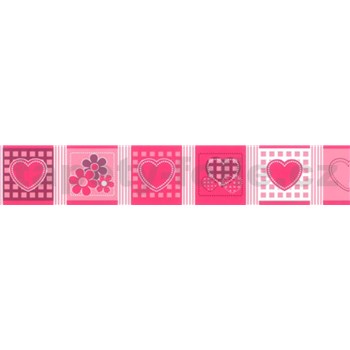 Samolepící bordura - růžová 5 m x 6,9 cm
