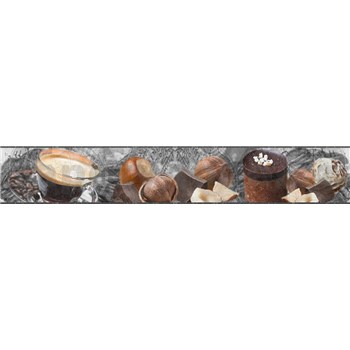 Samolepicí bordury na zeď coffee 5 m x 8,3 cm - POSLEDNÍ KUSY