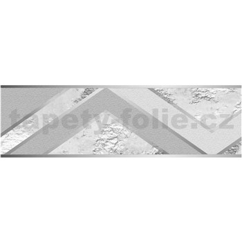 Samolepicí bordury na zeď Art-Deco mramor šedý 5 m x 5,8 cm