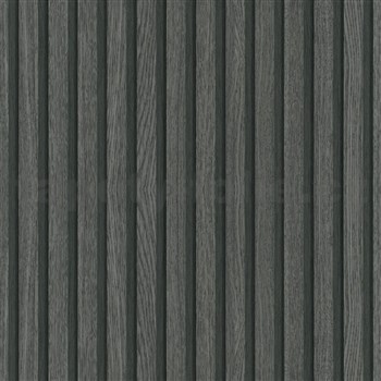 Vliesové tapety na zeď Botanica obkladové panely dub šedo-černý