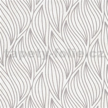Vliesové tapety IMPOL Carat 2 listy stříbrné na krémovém metalickém podkladu - POSLEDNÍ KUSY