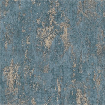 Vliesové tapety na zeď Casual Chic moderní vertikální stěrka modrá se zlatými odlesky