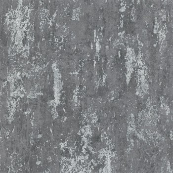 Vliesové tapety na zeď Casual Chic moderní vertikální stěrka tmavě šedá se stříbrnými odlesky