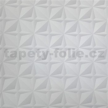 Papírové tapety na zeď 3D jehlany šedé
