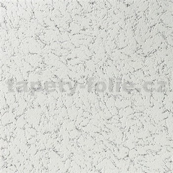 Vinylové tapety na zeď IMPOL Collection omítkovina bílá s metalickými odlesky