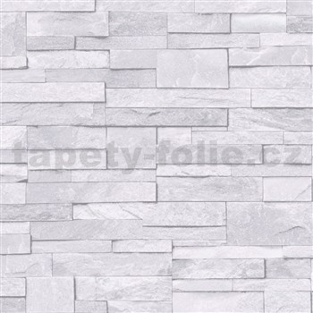 Vinylové tapety na zeď IMPOL - ukládaný kámen šedý - POSLEDNÍ ROLE