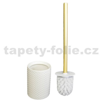 WC štětka BARCELONA WHITE/GOLD - POSLEDNÍ KUSY