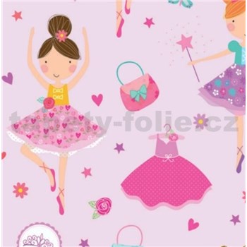 Samolepící tapety panenky růžové 45 cm x 15 m   AKCE