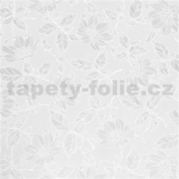 Samolepící tapety transparentní květy Damast 45 cm x 15 m