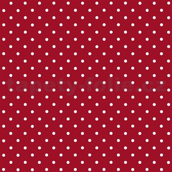 Samolepící tapety - Peterson červená s puntíky 45 cm x 15 m - POSLEDNÍ METRY