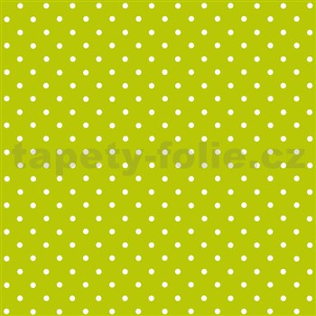 Samolepící tapety - Peterson zelená s puntíky 45 cm x 15 m - POSLEDNÍ METRY