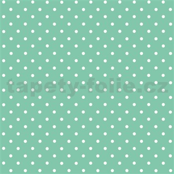 Samolepící tapeta puntíky mint - 45 cm x 2 m (cena za kus)