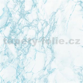 Samolepící tapety  - mramor modro-šedý 90 cm x 15 m - POSLEDNÍ METRY