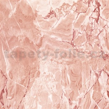 Samolepící tapety  - mramor Cortes hnědo-červená 90 cm x 15 m - AKCE