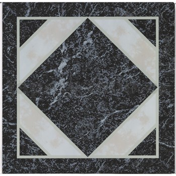 Vinylové samolepící podlahové čtverce Classic mramor černobílý rozměr 30,5 cm x 30,5 cm