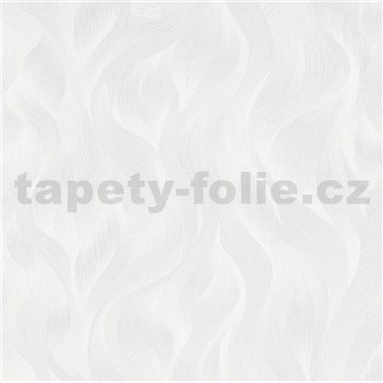 Vliesové tapety na zeď Elle Decoration vlnovky krémově bílé