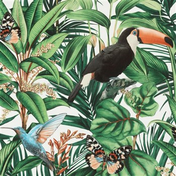 Vliesové tapety na zeď IMPOL Paradisio 2 fauna a flora na krémovém podkladu - POSLEDNÍ KUSY