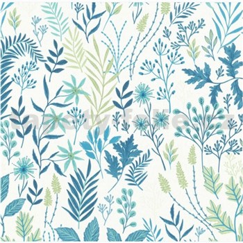 Vliesové tapety na zeď IMPOL floral modro-zelený