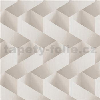Vliesové tapety na zeď IMPOL 3D hrany hnědé - POSLEDNÍ KUSY