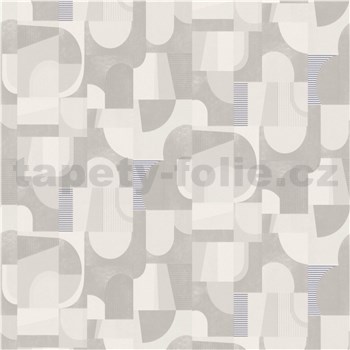 Vliesové tapety na zeď IMPOL geometrický vzor šedo-bílý