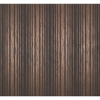 Vliesové tapety na zeď Estelle pruhy metalické bronzové
