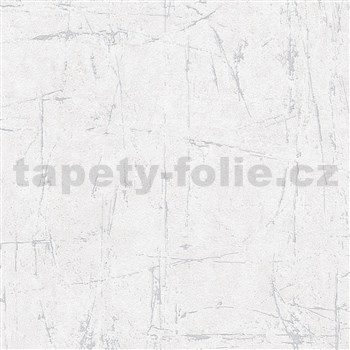 Vliesové tapety na zeď IMPOL Evolution stěrka bílá se stříbrnými konturami - POSLEDNÍ ROLE