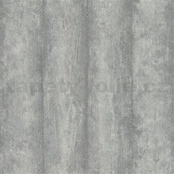 Vliesové tapety na zeď IMPOL Factory 4 beton šedý s obtisky dřeva