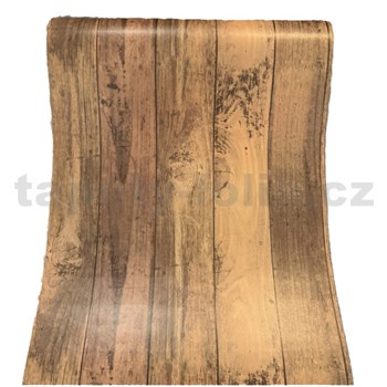 Samolepící tapety dubová prkna tmavě hnědá 45 cm x 10 m