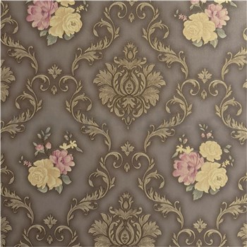 Samolepící tapety ornamenty zlaté s květy 45 cm x 10 m