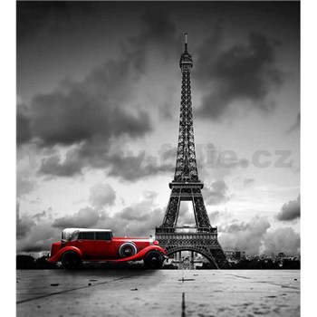 Vliesové fototapety retro vůz v Paříži rozměr 225 cm x 250 cm