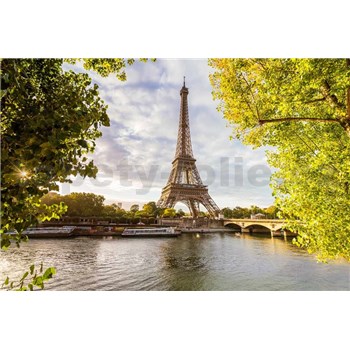 Vliesové fototapety Eiffelova věž rozměr 375 cm x 250 cm - POSLEDNÍ KUSY