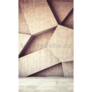 Vliesové fototapety 3D geometrické tvary rozměr 150 cm x 250 cm - POSLEDNÍ KUSY