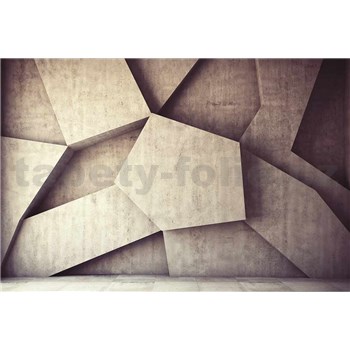 Vliesové fototapety 3D geometrické tvary rozměr 375 cm x 250 cm - POSLEDNÍ KUSY