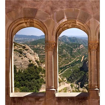 Vliesové fototapety oblouková okna rozměr 225 cm x 250 cm