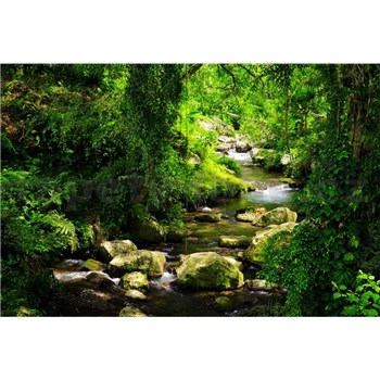 Vliesové fototapety potok rozměr 375 cm x 250 cm - POSLEDNÍ KUSY