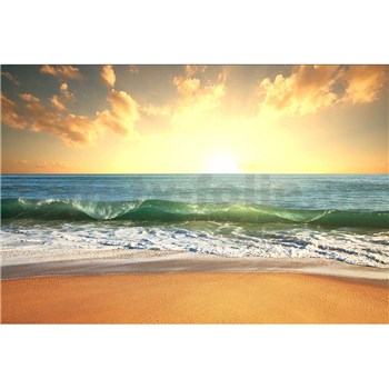 Vliesové fototapety slunce v moři rozměr 375 cm x 250 cm
