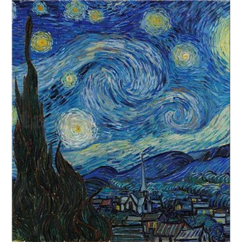 Vliesové fototapety hvězdná noc - Vincent Van Gogh rozměr 225 cm x 250 cm