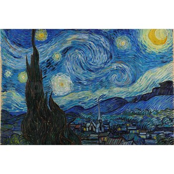 Vliesové fototapety hvězdná noc - Vincent Van Gogh rozměr 375 cm x 250 cm
