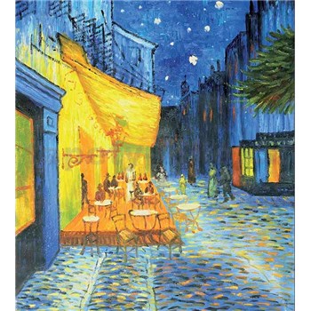 Vliesové fototapety terasa kavárny v noci - Vincent Van Gogh rozměr 225 cm x 250 cm