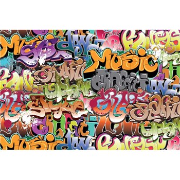 Vliesové fototapety graffiti rozměr 375 cm x 250 cm