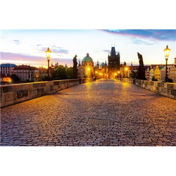 Vliesové fototapety Praha Karlův most rozměr 375 cm x 250 cm