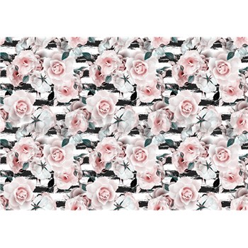 Vliesové fototapety růžové růže rozměr 368 cm x 254 cm - AKCE