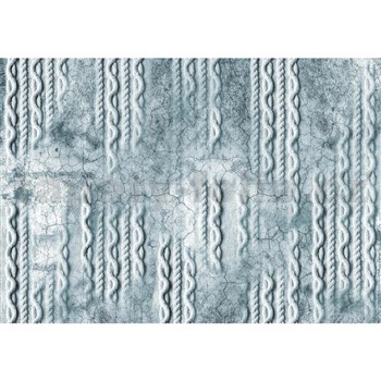 Vliesové fototapety betonová zeď s pletenými detaily rozměr 368 cm x 254 cm