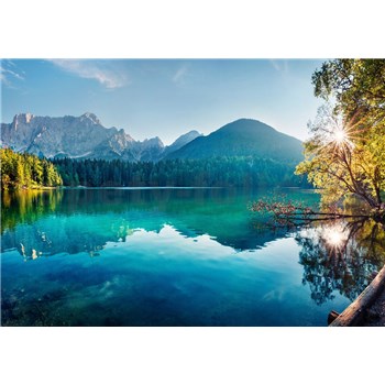 Vliesové fototapety horské jezero rozměr 368 cm x 254 cm