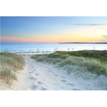Vliesové fototapety západ slunce na pláži rozměr 368 cm x 254 cm
