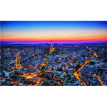 Fototapety Paříž v noci rozměr 368 cm x 254 cm