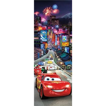 Fototapeta Disney Cars Mc Queen Tokyo rozměr 73 cm x 202 cm  - POSLEDNÍ KUS